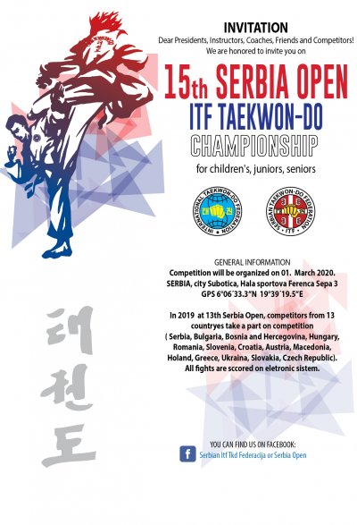 15th Serbia Open ITF Taekwon-Do Championships